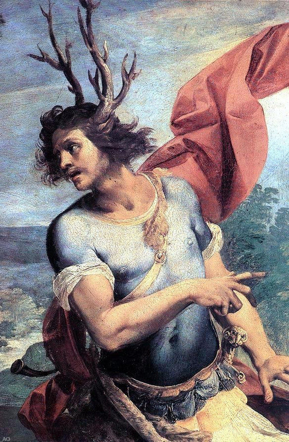  Giuseppe Cesari Diana and Actaeon (detail) - Canvas Art Print