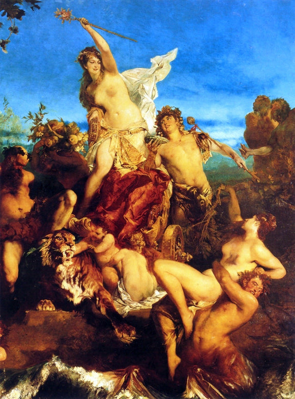  Hans Makart Der Triumph der Ariadne (Detail) - Canvas Art Print