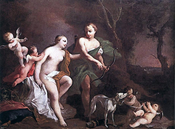  Jacopo Amigoni Venus and Adonis - Canvas Art Print