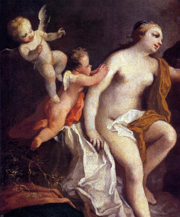  Jacopo Amigoni Venus and Adonis (detail) - Canvas Art Print
