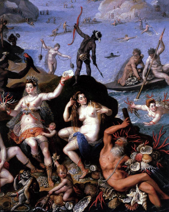  Jacopo Zucchi The Coral Fishers (detail) - Canvas Art Print