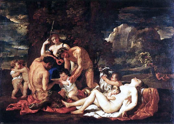 Nicolas Poussin The Nurture of Bacchus - Canvas Art Print