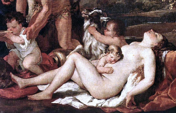  Nicolas Poussin The Nurture of Bacchus [detail] - Canvas Art Print