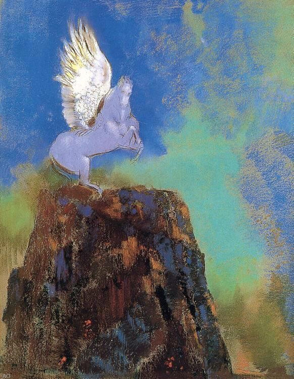  Odilon Redon Pegasus - Canvas Art Print