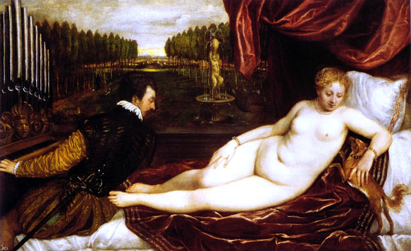  Titian Venus with Organist - Canvas Art Print
