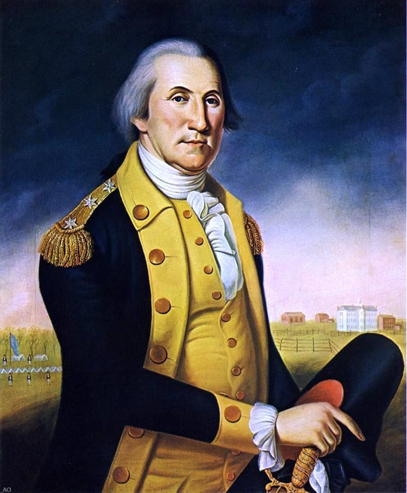 Charles Peale Polk Portrait of George Washington Before Nassau Hall - Canvas Art Print