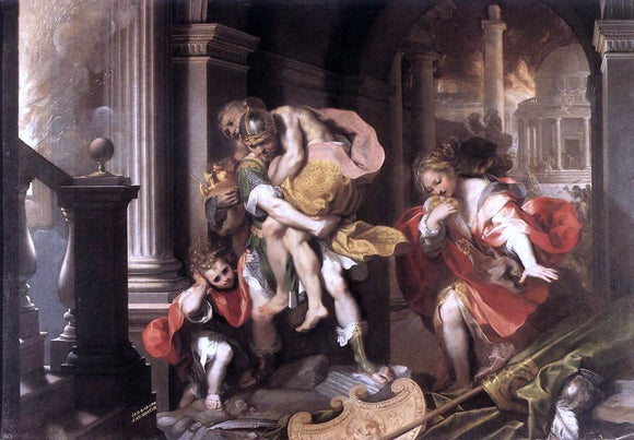  Federico Fiori Barocci Aeneas' Flight from Troy - Canvas Art Print