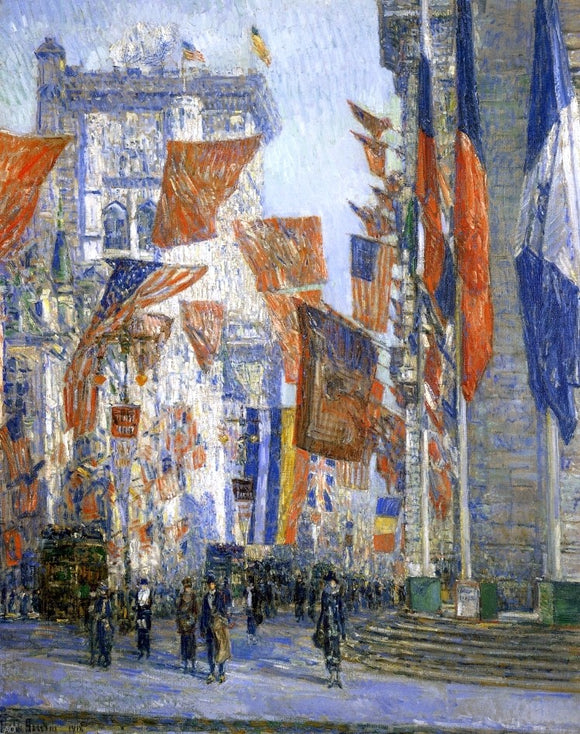  Frederick Childe Hassam Avenue of the Allies - Canvas Art Print