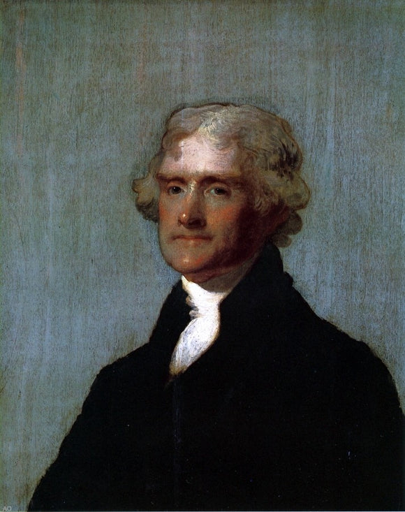  Gilbert Stuart Thomas Jefferson (The Edgehill Portrait) - Canvas Art Print