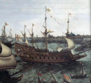  Hendrick Cornelisz Vroom The Arrival at Vlissingen of the Elector Palatinate Frederick V (detail) - Canvas Art Print