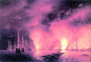  Ivan Constantinovich Aivazovsky Battle near Sinop - Canvas Art Print