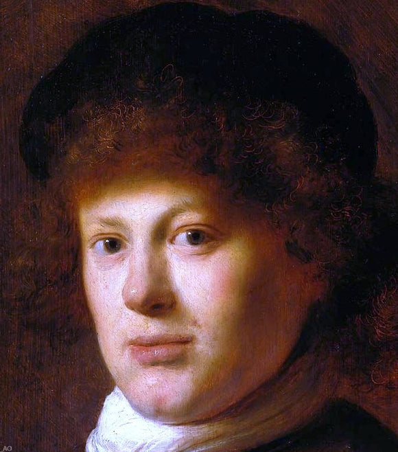  Jan Lievens Portrait of Rembrandt [detail #1] - Canvas Art Print