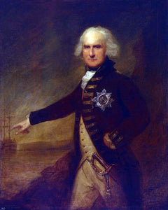  Lemuel Francis Abbott Admiral Alexander Hood, 1727-1814, 1st Viscount Bridport - Canvas Art Print