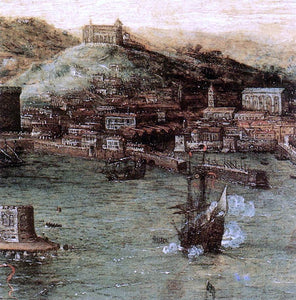  The Elder Pieter Bruegel Naval Battle in the Gulf of Naples (detail) - Canvas Art Print