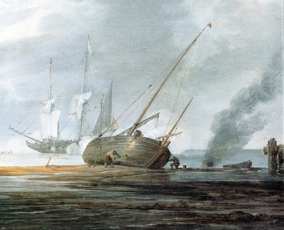  The Younger Willem Van de Velde Seascape [detail #1] - Canvas Art Print