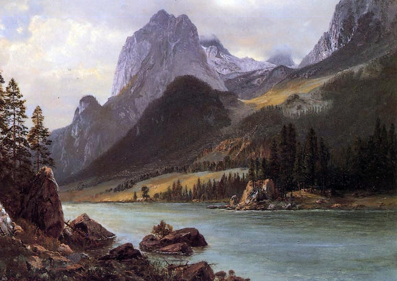  Albert Bierstadt Rocky Mountain - Canvas Art Print