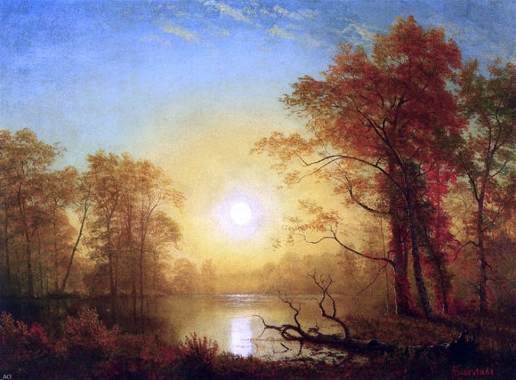  Albert Bierstadt Sunrise - Canvas Art Print