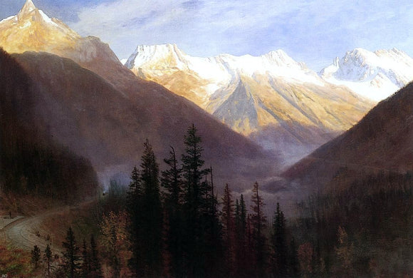 Albert Bierstadt Sunrise at Glacier Station - Canvas Art Print