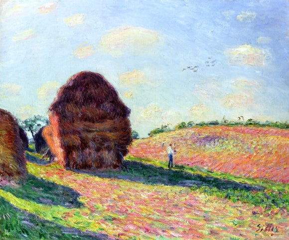  Alfred Sisley Haystacks - Canvas Art Print