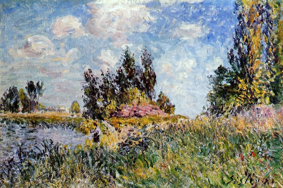 Alfred Sisley Landscape - The Banks of the Loing at Saint-Mammes - Canvas Art Print