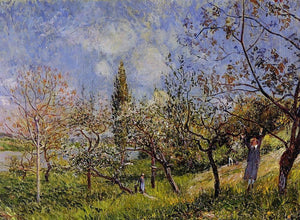  Alfred Sisley Orchard in Spring - By - Canvas Art Print