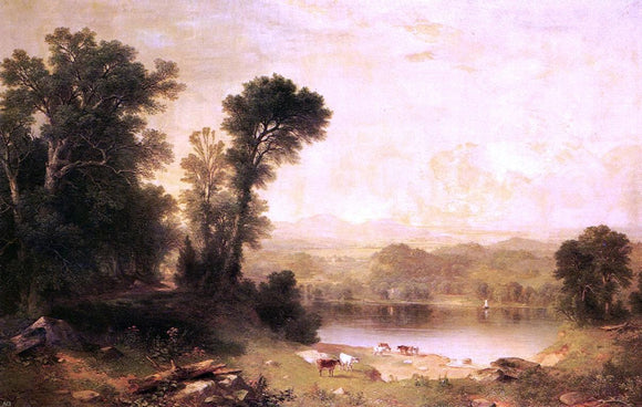  Asher Brown Durand Picnic in the Country - Canvas Art Print
