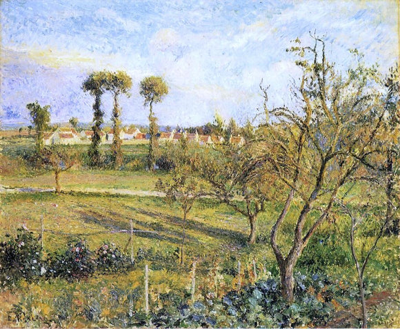  Camille Pissarro Sunset at Valhermeil, near Pontoise - Canvas Art Print