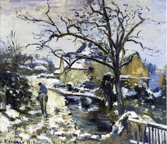  Camille Pissarro Winter at Montfoucault - Canvas Art Print