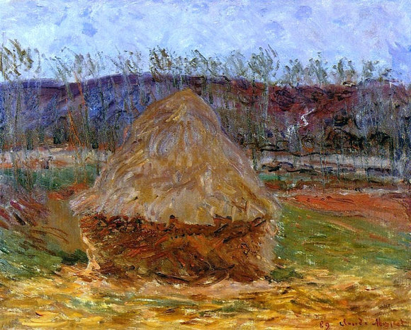  Claude Oscar Monet Grainstack at Giverny - Canvas Art Print