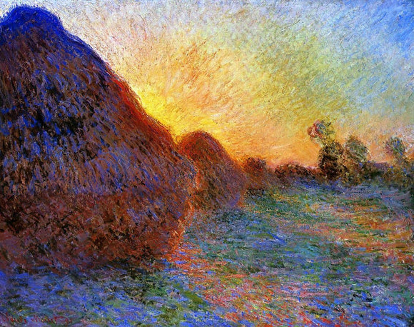  Claude Oscar Monet Grainstacks - Canvas Art Print