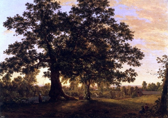  Frederic Edwin Church The Charter Oak at Hartford - Canvas Art Print