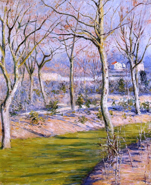  Gustave Caillebotte The Garden at Petit Gennevilliers in Winter - Canvas Art Print
