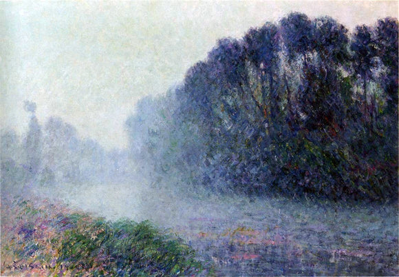  Gustave Loiseau By the Eure River - Mist Effect - Canvas Art Print