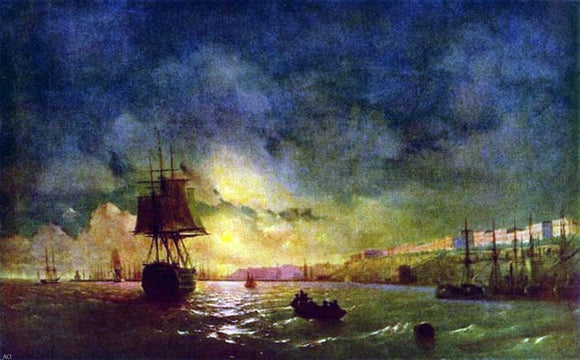  Ivan Constantinovich Aivazovsky Odessa at Night - Canvas Art Print