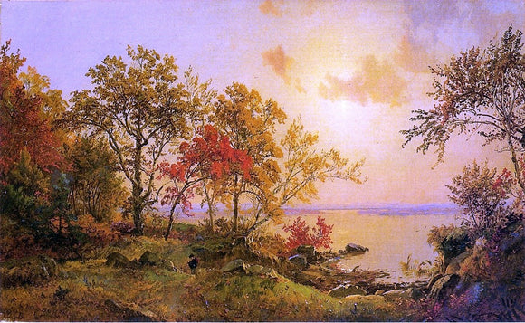  Jasper Francis Cropsey Autumn Landscape - View of Greenwood Lake - Canvas Art Print