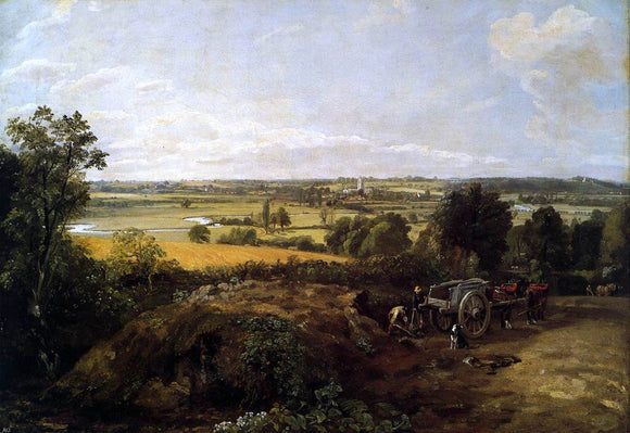  John Constable The Stour-Valley with the Church of Dedham - Canvas Art Print