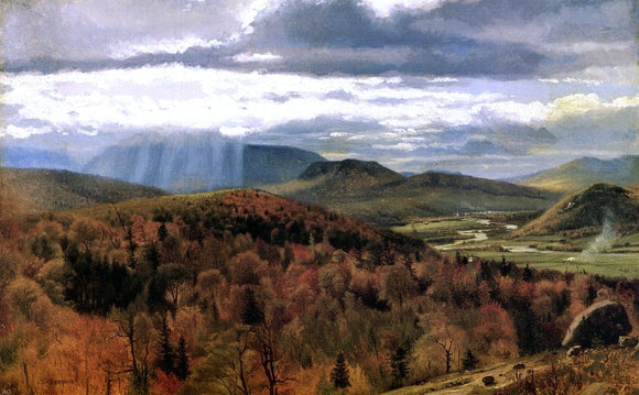  John George Brown Autumn Landscape - Shelburne, VT - Canvas Art Print