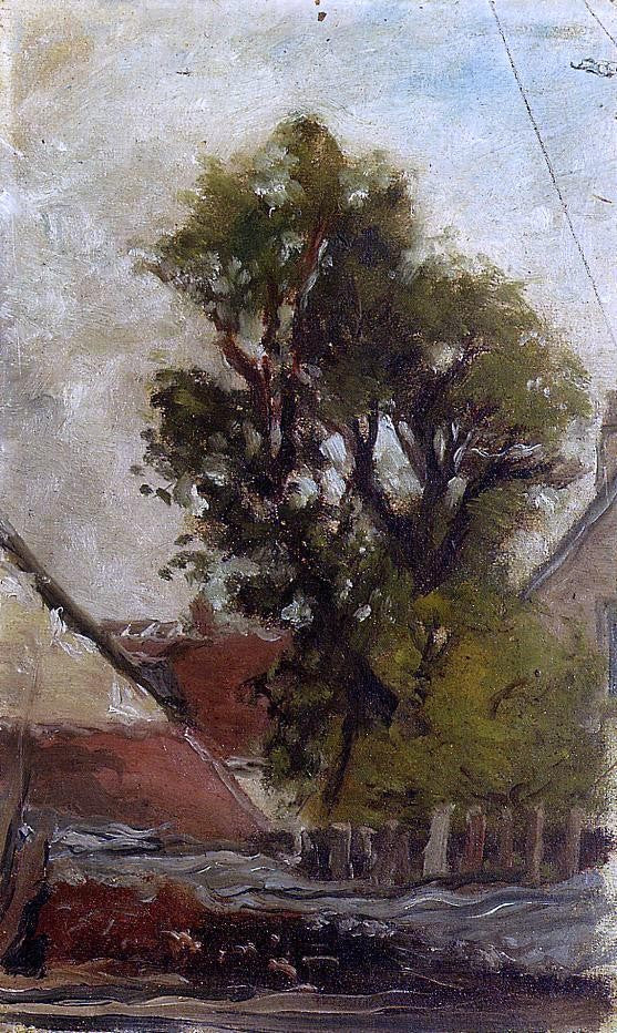  Paul Gauguin The Tree in the Farm Yard (sketch) - Canvas Art Print