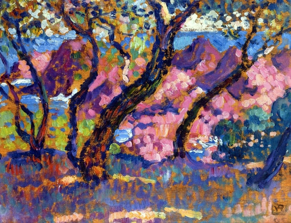  Theo Van Rysselberghe In the Shade of the Pines (study) - Canvas Art Print