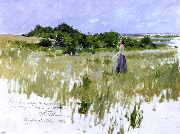  William Merritt Chase Shinnecock Hills (also known as A View of Shinnecock) - Canvas Art Print