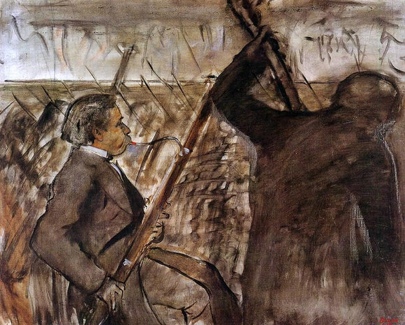  Edgar Degas Musicians in the Orchestra (also known as Portrait of Desire Dihau) - Canvas Art Print