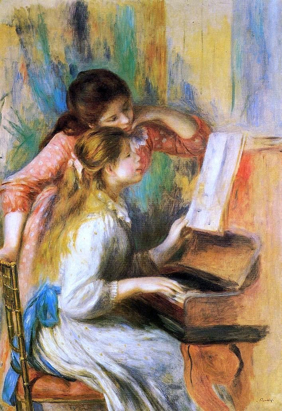  Pierre Auguste Renoir Girls at the Piano - Canvas Art Print