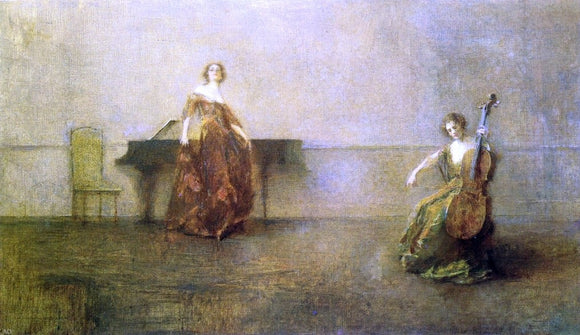 Thomas Wilmer Dewing The Song and the Cello - Canvas Art Print
