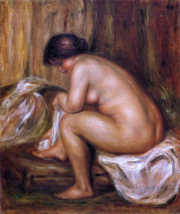  Pierre Auguste Renoir After Bathing - Canvas Art Print