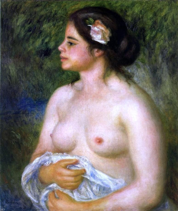  Pierre Auguste Renoir Gabrielle with a Rose (also known as The Sicilian Woman) - Canvas Art Print