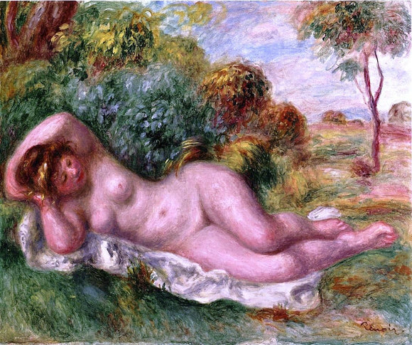  Pierre Auguste Renoir Reclining Nude (also known as The Baker's Wife) - Canvas Art Print