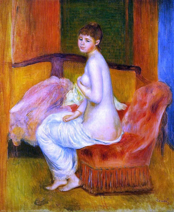  Pierre Auguste Renoir Seated Nude (also known as At East) - Canvas Art Print