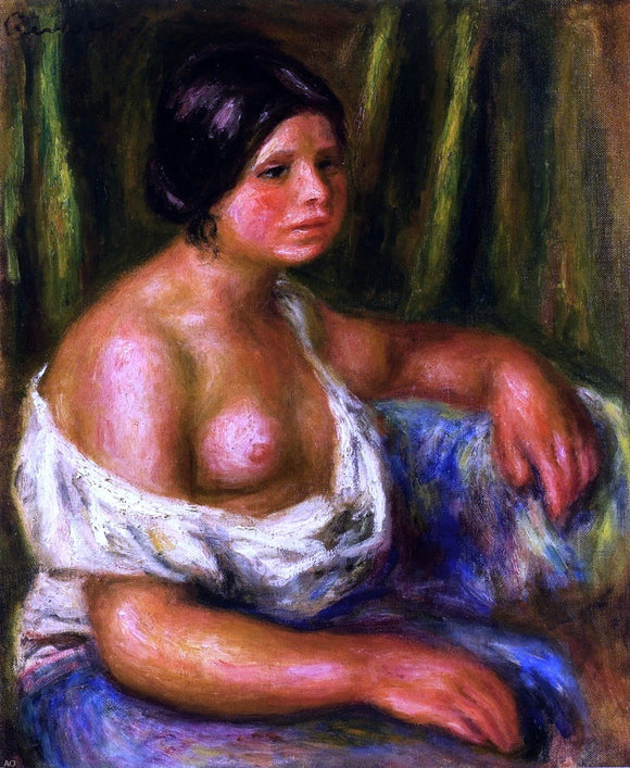  Pierre Auguste Renoir Woman in Blue - Canvas Art Print