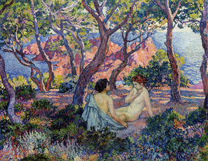  Theo Van Rysselberghe In the Shade of the Pines - Canvas Art Print