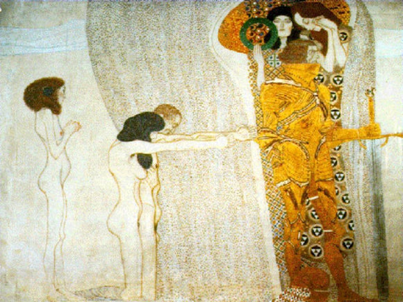  Gustav Klimt The Beethoven Frieze - Canvas Art Print